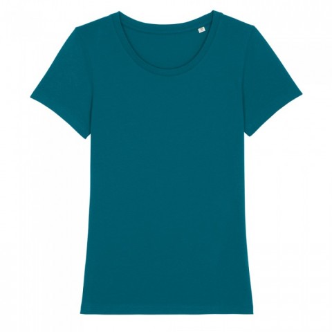 Morski damski t-shirt organic z haftowanym logo firmy Stella Expresser RAVEN