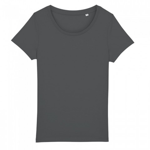 Szary damski t-shirt organiczny z logo firmy Stella Jazzer RAVEN