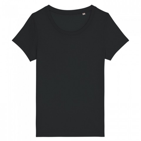 Czarny damski t-shirt organiczny z logo firmy Stella Jazzer RAVEN