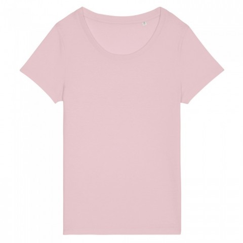 Różowy damski t-shirt organiczny z logo firmy Stella Jazzer RAVEN