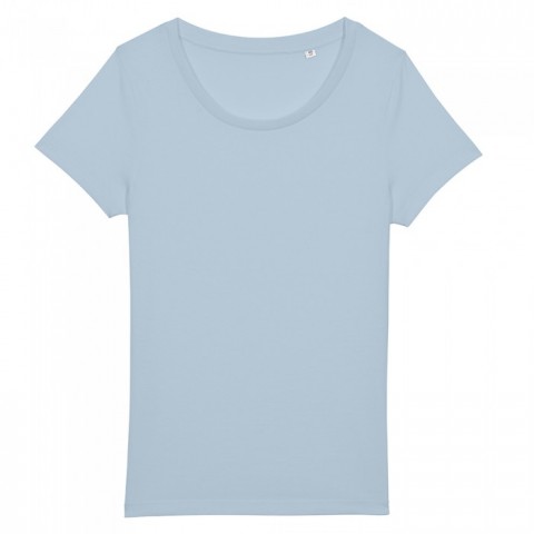 Jasnoniebieski damski t-shirt organiczny z logo firmy Stella Jazzer RAVEN