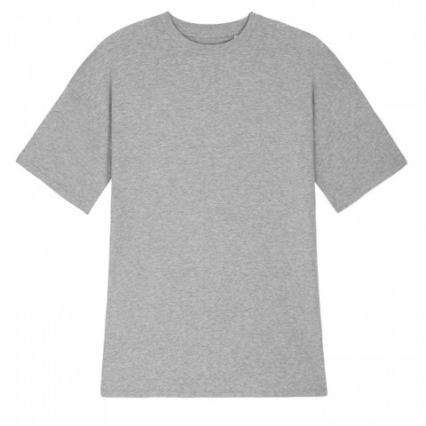 Szara sukienka t-shirt z bawełny z haftowanym logo RAVEN Stanley Stella