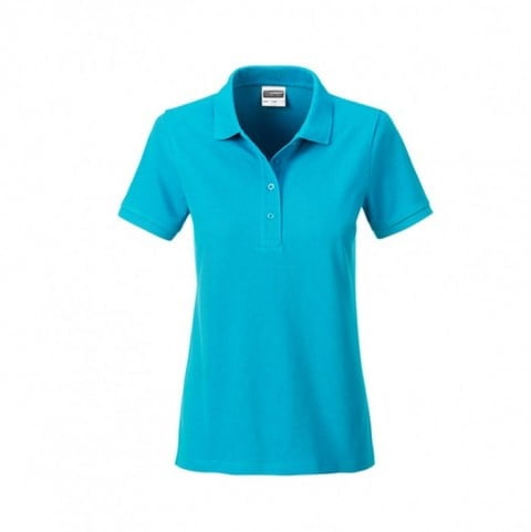 Turquoise - Damska koszulka polo Basic
