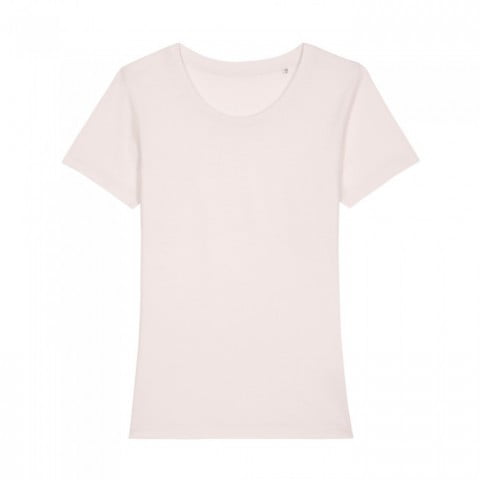 Biały damski t-shirt organic z haftowanym logo firmy Stella Expresser RAVEN