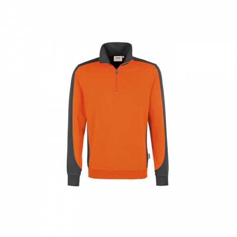 Orange - Męska bluza kontrastowa z krótkim suwakiem 476